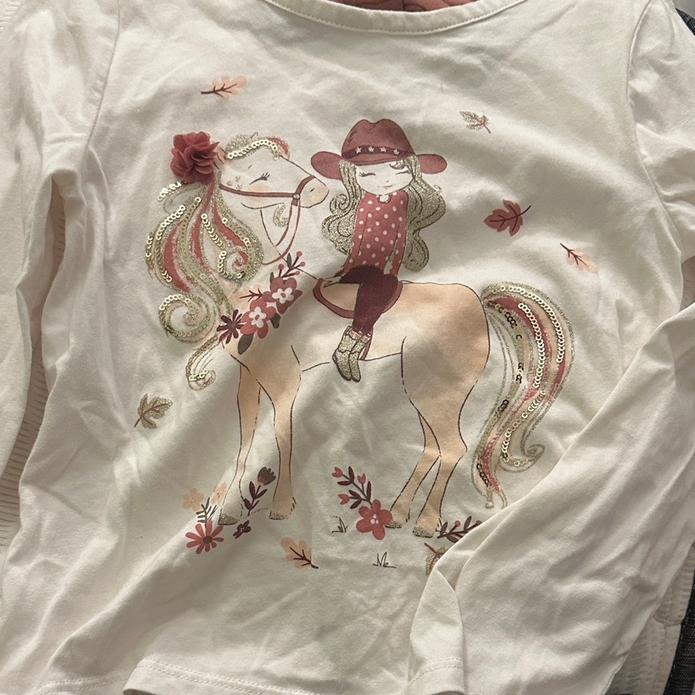 Girls' cowgirl Long Sleeve Shirt size medium 7/8